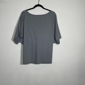 Fashion Nova Gray Oversized Cropped Twisted Back Tee Size Medium